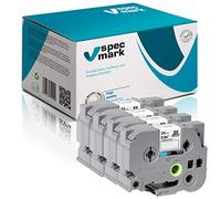 Specmark Juego De Cintas TZe-251 24mm x 8m x 4 Piezas Cinta Negra Sobre Blanca Compatible Con Brother PT P-Touch AZe-251 EZe-251 TZ-251 Impresora TZ2-251