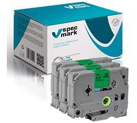 Specmark Juego De Cintas TZe-735 De 12 mm x 8 Mx 3 Piezas Cinta Blanca Sobre Verde Compatible Con Todas Las Impresoras Brother PT P-Touch AZe-735 EZe-735 TZ-735 TZ2-735