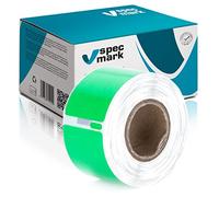specmark Rollo de Etiquetas Compatible con DYMO S0722370 28 mm x 89 mm 130 piezas se Adapta a Todas las Impresoras de Etiquetas LabelWriter 450, 4XL, Seiko-SLP, etiqueta verde, escritura negra