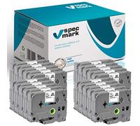specmark Tape TZe-231 12 mm x 8 m juego x 20 piezas Cinta negra sobre blanco compatible con todas las impresoras Brother PT P-touch AZe-231 EZe-231 TZ-231 TZ2-231
