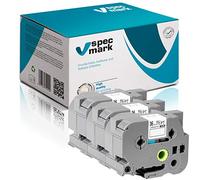Specmark TZe-261 Cinta 36mm x 8m Juego x 3 Piezas Cinta Negra Sobre Blanca Compatible Con Brother PT P-Touch AZe-261 EZe-261 TZ-261 TZ2-261 Impresora