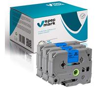 Specmark TZe-531 Ribbon 12mm x 8m Set x 3 Piezas Cinta Negra Sobre Azul Compatible Con Todas Las Impresoras Brother PT P-Touch AZe-531 EZe-531 TZ-531 TZ2-531