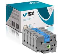Specmark TZe-545 Cinta 18mm x 8m Set x 5 Piezas Cinta Blanca Sobre Azul Compatible Con Brother PT P-Touch AZe-545 EZe-545 TZ-545 TZ2-545