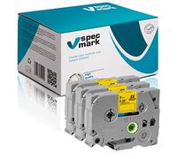 Specmark TZe-621 Cinta 9mm x 8m Juego x 3 Piezas Cinta Negra Sobre Amarilla Compatible Con Todas Las Impresoras Brother PT P-Touch AZe-621 EZe-621 TZ-621 TZ2-621