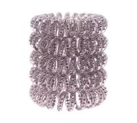 Specora - Classic | Spiral Haargummi - 5er Pack - Anthrazit Perls - 4cm - rutschfest & Haarschonschonend - ohne Ziepen - TPU Zopfgummi für jeden Haaryp