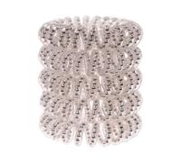 Specora - Classic | Spiral Haargummi - 5er Pack - Transparent Perls - 4cm - rutschfest & Haarschonend - ohne Ziepen - TPU Zopfgummi für jeden Haaryp