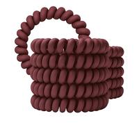 Specora Coletero en espiral burdeos, paquete de 10 unidades - 5 cm - TPU - Cable telefónico - sin tirones ni enredos - Elástico, sin huellas, no daña el cabello