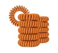 Specora Coletero en espiral naranja, paquete de 10 unidades - 4 cm - TPU - Cable telefónico - sin tirones ni enredos - Elástico, sin huellas, no daña el cabello