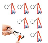 Spectacle Eraser, Glasses Cleaner Tool, 6-Piece No-Scratch Lens Cleaner, Portable Accessory, Soft Microfiber Cleaning For Smudge Remover, Anti-Fingerprint Eyewear, 48g