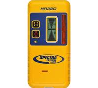 Spectra Precision Receptor láser HR320 con abrazadera de varilla C59, pantallas LCD delanteras y traseras, altavoz, impermeable, rojo
