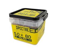 Spectre™ PZ - Tornillo para madera compatible con CSK ZYP 5,0 x 80 mm, tina 400