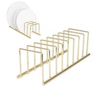 Spectrum Diversified 32070 Euro, Organizador de Tapa cromada, Estante para Platos, Acero de aleación, Dorado, L