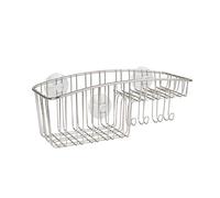 Spectrum Diversified Contempo - Cesta de ducha con ganchos (acero inoxidable)