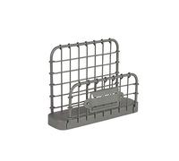 Spectrum Diversified Desktop Letter Holder Modern Farmhouse Décor, Home Office Rustic Name Plate, Vintage Mail Storage & Desk Organization, Industrial Gray (A53076)