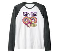 Spectrum FAM Tribe Grandma Knows Sup Autism Awareness Familia Camiseta Manga Raglan