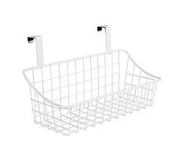 Spectrum Grid Storage Basket, Over The Cabinet, Steel Wire Organization Organización Debajo del Fregadero para Cocina y baño, Metal, Blanco, S