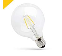 Spectrum LED COG Premium Clear E27 8W filamento globo bola 950 lúmenes (480W equivalente) luz blanca cálida gran ángulo de haz (300 grados) no regulable
