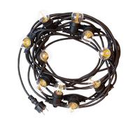 Spectrum Lichterkette 5 m Girnalda Negro 10 x Zócalos E27 Ampliable