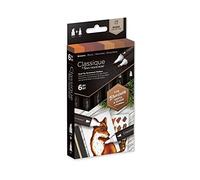 Spectrum Noir Classique Mezclar el Alcohol Marcadores Rotuladores Duales Plumas Para Plumillas Establecen Marrones Paquete de 6 - Browns