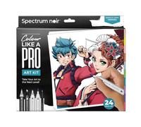 Spectrum Noir Pro Colour Art Kit de 24 piezas, manga y héroes cómicos
