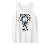 Spectrum Orgulloso Autismo Papá Conciencia sobre el Autism Camiseta sin Mangas
