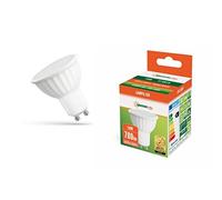 SpectrumLED Foco LED GU10, luz blanca cálida, 9 W, SMD, 110°, bombilla de bajo consumo