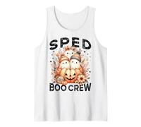 SPED Boo Crew Profesor de Educación Especial Halloween Lindo Fantasma Camiseta sin Mangas
