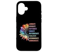Sped Teacher Caffeinate Advocate Laminado Educar Profesor Carcasa para iPhone 16