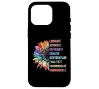 Sped Teacher Caffeinate Advocate Laminado Educar Profesor Carcasa para iPhone 16 Pro