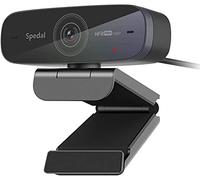 Spedal Webcam 1080P 60fps, Dos Micrófonos Estéreo, Enfoque Automático Streaming Cámara Web para OBS XSplit Skype, Compatible con Linux Mac OS Windows 10/8/7