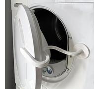 Spedtees Soporte magnético flexible para puerta de lavadora y secadora de carga frontal, mantiene la puerta de secado abierta para mantenerla seca (blanco, redondo)