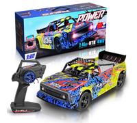 SpedUpX 1:12 RC Drift Car WLtoys 124020, velocidad máxima de 60 km/h, tracción total de 2,4 GHz, motor sin escobillas, amortiguador de metal, iluminación LED (rojo y amarillo)