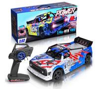SpedUpX 1:12 RC Drift Car WLtoys 124020, velocidad máxima de 60 km/h, tracción total de 2,4 GHz, motor sin escobillas, amortiguador de metal, iluminación LED (rojo y azul)