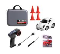 SpedUpX 1/72 Mini RC Drift Car Q7201 - Coche teledirigido de 2,4 G con iluminación LED (blanco)
