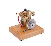 SpedUpX Kits de modelo de motor, motor de gasolina de 4 tiempos refrigerado por agua de 1,6 cc con base de madera, kit de motor de ciencia física