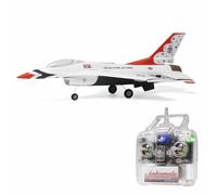 SpedUpX MinimumRC F-16 Micro EDF Jet 30 mm Impulsor 2S, avión RC de 4 canales con estabilización giroscópica (sin escobillas/palanca de gas derecha/2 pilas)