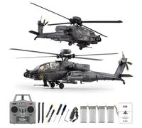 SpedUpX RC ERA C170 AH-64D Apache RC Helicóptero RC 1/48 2.4GHz 6CH Flybarless modelo con flujo óptico TOF mantenimiento de la altitud motor sin escobillas (gris oscuro/4 pilas)