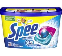 Spee Power Caps Universal 4+1 (18 cargas) - Detergente resistente para ropa blanca y clara - Fabricado en Alemania