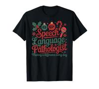 Speech Therapy Christmas Speech Therapist Camiseta