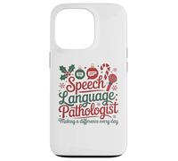 Speech Therapy Christmas Speech Therapist Carcasa para iPhone 13 Pro