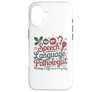 Speech Therapy Christmas Speech Therapist Carcasa para iPhone 16