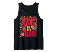 Speech Therapy is My Jam Boho Floral | SLP Speech Therapist Camiseta sin Mangas