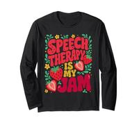 Speech Therapy is My Jam Boho Floral | SLP Speech Therapist Manga Larga