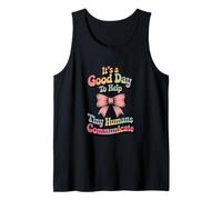 Speech Therapy SLP Help Tiny People Communicate Coquette Camiseta sin Mangas