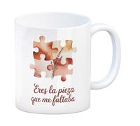 speecheese Eres la pieza que me faltaba - puzzle, rompecabezas taza - diseño romántico en tonos cálidos