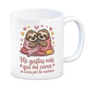 speecheese Me gustas más que mi cama un lunes por la mañana - perezoso taza - Ideal para café en la oficina o desayuno en cama