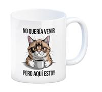 speecheese No quería venir, pero aquí estoy taza Gato gruñón café - humor para amantes de gatos, oficina y té