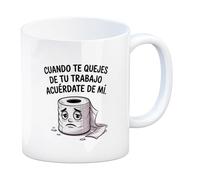 speecheese Papel Higiénico Melancólico Taza - Acuérdate de mí - Humor gráfico en cerámica para la oficina y compañeros