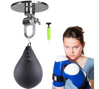 Speed Bag - Boxing Pere Speed Set - reflectante | Bolsas de boxeo de velocidad de boxeo | y juego giratorio | Pelota de puñetazos, boxeo de bolsas de velocidad para mujeres, hombres, adultos