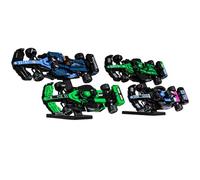 Speed Champions F1 Soportes de exhibición (paquete de 2) - Compatible con LEGO Formula 1 Sets 76906 a 76919 - Capacidad para 4 coches - Elevadores de pantalla verticales para colección de coches de